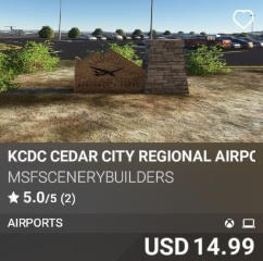KCDC Cedar City Regional Airport by msfscenerybuilders. USD 14.99. New on Xbox