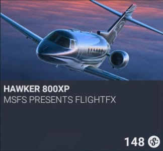 Hawker 800XP by MSFS Presents FlightFX. SC 148. New on PS5
