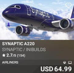 Synaptic A220 by Synaptic / iniBuilds. USD 64.99. Update on PC and Xbox