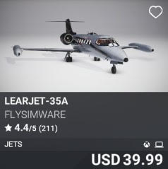 Learjet-35a by Flysimware. USD 39.99. Update on Xbox