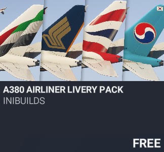 A380 Airliner Livery Pack by iniBuilds. FREE. New on PC and Xbox
