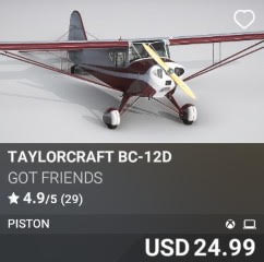 Taylorcraft BC-12D by Got Friends. USD 24.99. Update on PC and Xbox
