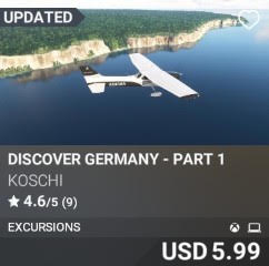 Discover Germany - Part 1 by Koschi. USD 5.99. Update on PC and Xbox
