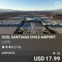 SCEL Santiago Chile airport by LVFR. USD 17.99. Update on PC and Xbox