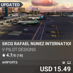 SKCG Rafael Nunez International Airport V2 by V Pilot Designs. USD 15.49. Update on PC and Xbox
