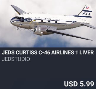 JEDS Curtiss C-46 Airlines 1 Liveries by JedStudio. USD 5.99. New on PC and Xbox