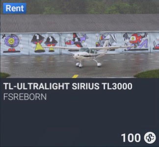 TL-Ultralight Sirius TL3000 by FSReborn. SC 100. New on PS5