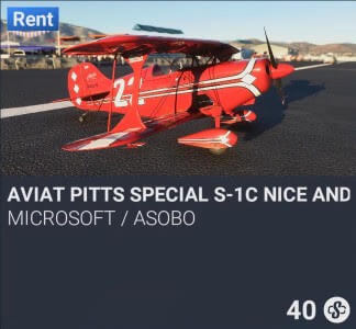 Aviat Pitts Special S-1C Nice and Ez by Microsoft / Asobo. SC 40. New on PS5