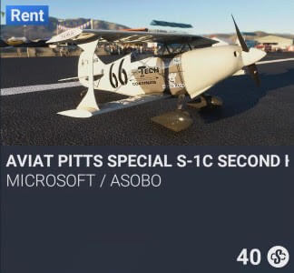 Aviat Pitts Special S-1C Second Hand by Microsoft / Asobo. SC 40. New on PS5