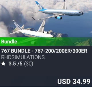 767 Bundle - 767-200/200ER/300ER by RHDSimulations. USD 34.99. New on PC and Xbox
