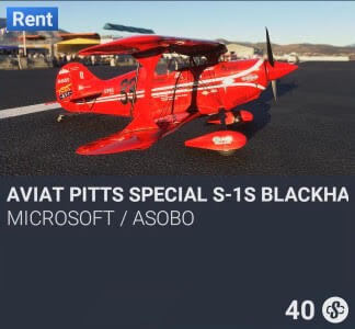 Aviat Pitts Special S-1S BlackHawk by Microsoft / Asobo. SC 40. New on PS5