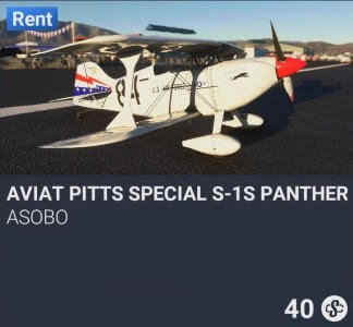 Aviat Pitts Special S-1S Panther by Microsoft / Asobo. SC 40. New on PS5
