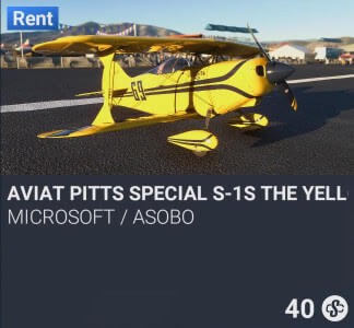 Aviat Pitts Special S-1S The Yellow Bomber by Microsoft / Asobo. SC 40. New on PS5