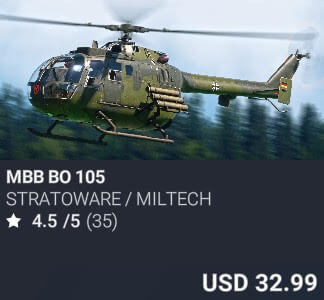 MBB Bo 105 by Stratoware / Miltech. USD 32.99. Update on PC and Xbox