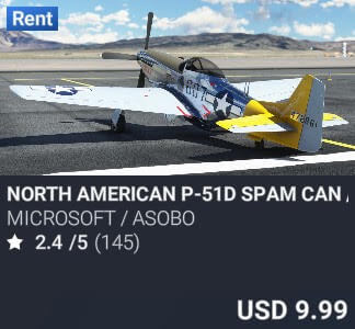 North American P-51D Spam Can / Dolly by Microsoft / Asobo. USD 9.99. New on PC and Xbox