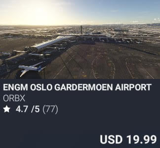 ENGM Oslo Gardermoen Airport by Orbx. USD 19.99. Update on PC and Xbox