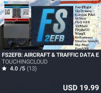 FS2EFB: aricraft & traffic data export by TouchingCloud. USD 19.99. Update on PC and Xbox
