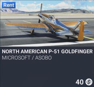 North American P-51 Goldfinger by Microsoft / Asobo. SC 40. New on PS5