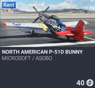 North American P-51D Bunny by Microsoft / Asobo. SC 40. New on PS5