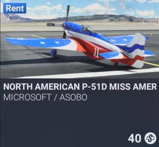 North American P-51D Miss America by Microsoft / Asobo. SC 40. New on PS5
