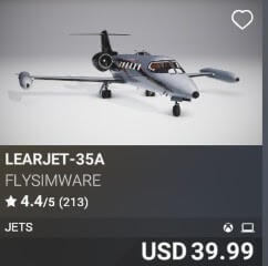 Learjet-35a by Flysimware. USD 39.99. Update on PC and Xbox