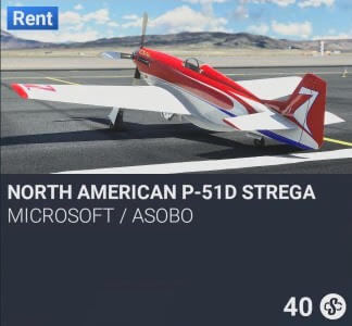 North American P-51D Strega by Microsoft / Asobo. SC 40. New on PS5