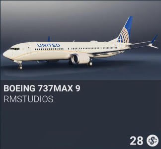 BOEING 737MAX 9 by RmStudios. SC 28. New on PS5