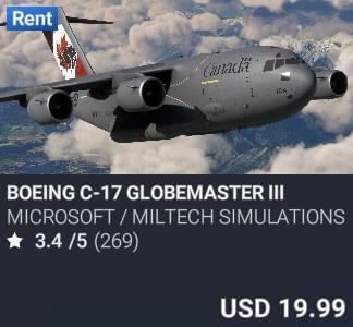 Boeing C-17 Globemaster III by Microsoft / Miltech Simulations. USD 19.99. Update on PC and Xbox