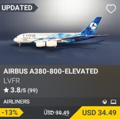Airbus A380-800-Elevated by LVFR. USD 39.49. Update on PC and Xbox