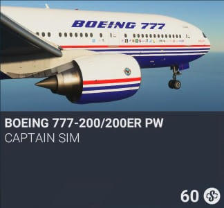 Boeing 777-200/200ER PW by Captain Sim. SC 60. New on PS5