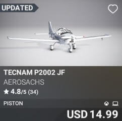 Tecnam P2002 JF by AeroSachs. USD 14.99. Update on PC and Xbox