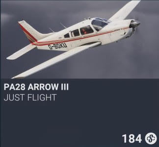 PA28 Arrow III by Just Flight. SC 184. New on PS5