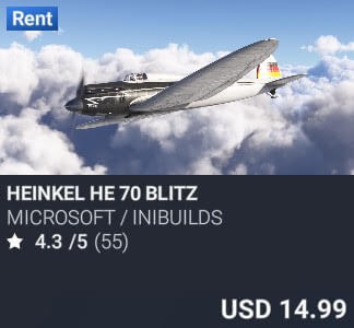Heinkel He 70 Blitz by Microsoft / iniBuilds. USD 14.99. Update on PC and Xbox
