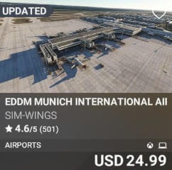 EDDM Munich International Airport by Aerosoft. USD 24.99. Update on PC