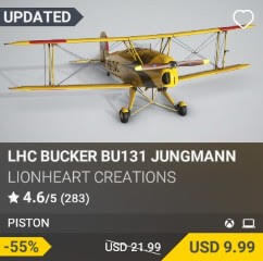 LHC Bucker Bu131 Jungmann by Lionheart Creations. USD 21.99. Update on PC