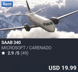 Saab 340 by Microsoft / Carenado. USD 19.99. Update on PC and Xbox