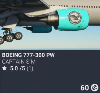 Boeing 777-300 PW by Captain Sim. SC 60. New on PS5