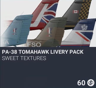 PA-38 Tomahawk Livery Pack by Sweet Textures. SC 60. New on PS5