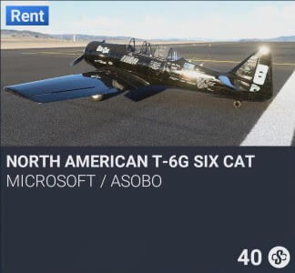 North American T-6G Six Cat by Microsoft / Asobo. SC 40. New on PS5