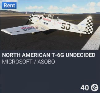 North American T-6G Undecided by Microsoft / Asobo. SC 40. New on PS5