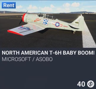 North American T-6H Baby Boomer by Microsoft / Asobo. SC 40. New on PS5