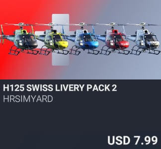 H125 Swiss Livery Pack 2 by HRSimYard. USD 7.99. New on PC and Xbox