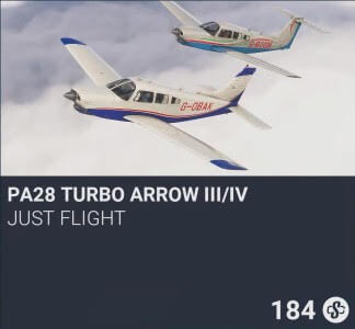 PA28 Turbo Arrow III/IV by Just Flight. SC 184. New on PS5