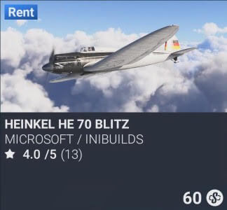 Heinkel He 70 Blitz by Microsoft / iniBuilds. SC 60. Update on PS5