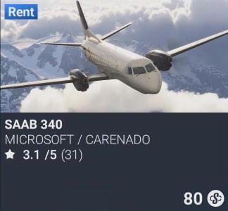 Saab 340 by Microsoft / Carenado. SC 80. Update on PS5