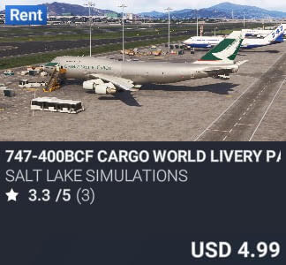 747-400BCF Cargo World Livery Pack by Salt Lake Simulations. USD 4.99. Update on PC and Xbox