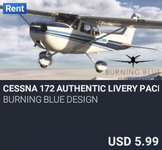 Cessna 172 Authentic Livery Pack by Burning Blue Design. USD 5.99. New on PC and Xbox