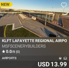 KLFT Lafayette Regional Airport by MSFScenerybuilders. USD 13.99. New on PC and Xbox
