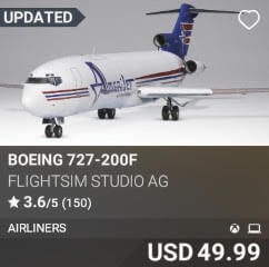 Boeing 727-200F by FlightSim Studio AG. USD 49.99. Update on PC